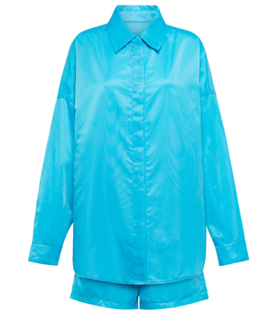 The Frankie Shop Perla Jacket And Shorts Set In Turquoise