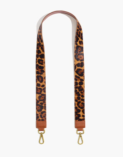Mw The Crossbody Bag Strap: Leopard Calf Hair Edition In Truffle Multi