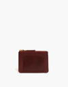 Madewell The Leather Pocket Pouch Wallet In Dark Cabernet