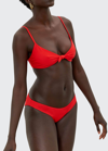 MARA HOFFMAN CARLA TIE-FRONT TRIANGLE SWIM TOP