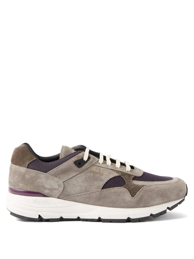 Paul Smith Gorio Mesh-trimmed Suede Sneakers In Gray