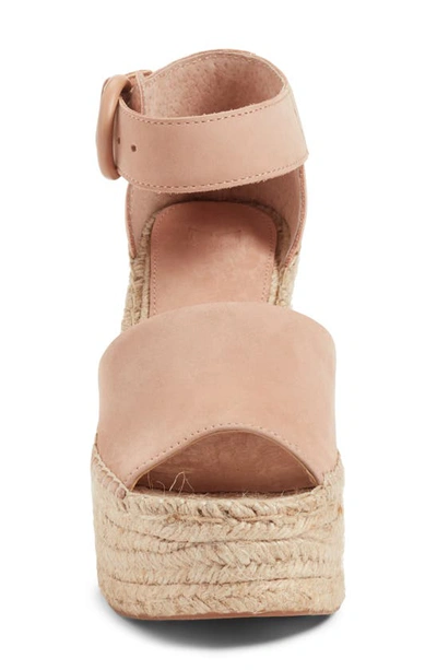 Marc Fisher Ltd Alida Espadrille Platform Wedge In Blush Suede