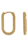 Nordstrom Rack Oval Rope Hoop Earrings In Gold