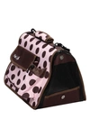 PET LIFE FAUX SHEALING LINED FOLDING ZIPPERED AIRLINE-APPROVED CASUAL CARRIER