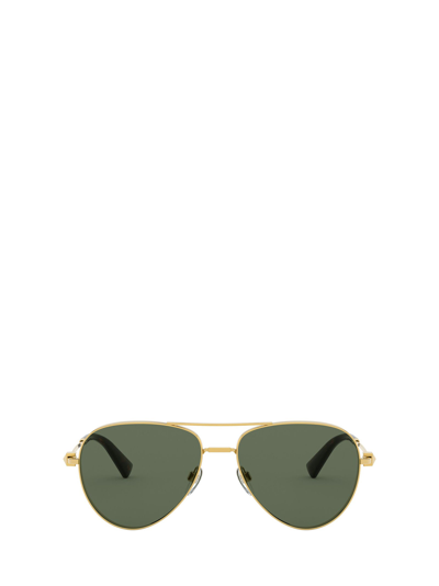 Valentino Legacy 57mm Aviator Sunglasses In Gold