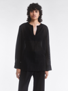 Filippa K Lilja Split Neck Blouse In Black