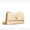 Tory Burch Small Kira Chevron Convertible Shoulder Bag In New Cream