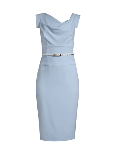 Black Halo Women's Jackie O Sheath Dress In Mali Blue