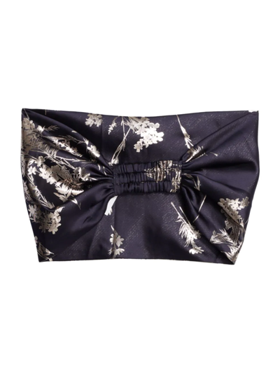 Amsale Metallic Shoulder Wrap In Navy