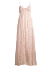 SACHIN & BABI WOMEN'S CHELSEA FLORAL CRINKLED GEORGETTE GOWN