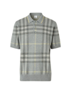 BURBERRY MEN'S CARTNER KNIT CHECK POLO SHIRT