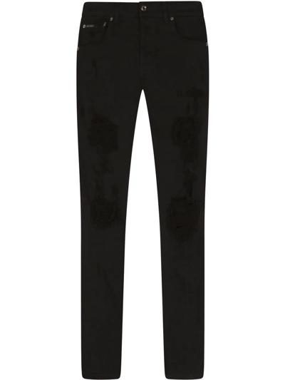 Dolce & Gabbana Mid-rise Straight-leg Jeans In Variante Abbinata