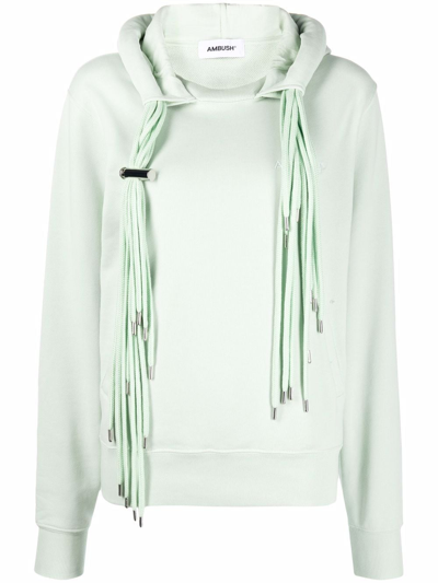 Ambush Multi-cord Cotton Hoodie In Green