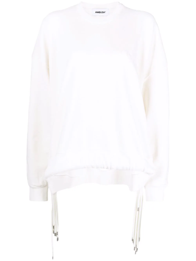 Ambush Multi-cord Crew-neck Sweatshirt In Neutrals