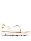 Camper Oruga Crossover Leather Sandals In White
