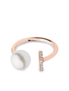 AUTORE MODA AVA PEARL AND DIAMOND RING