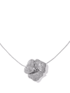 AS29 18KT WHITE GOLD BLOOM DIAMOND AND SAPPHIRE NECKLACE