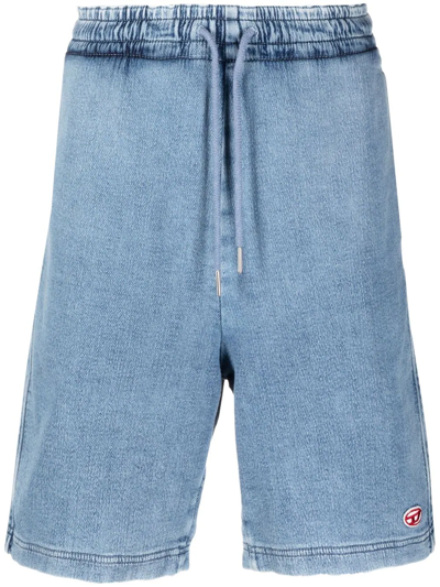 Diesel Blue Stretch-cotton Denim Shorts