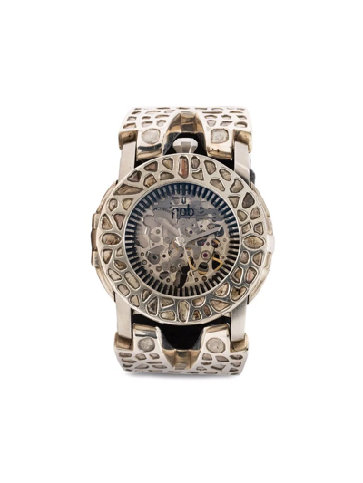 Parts Of Four X Fob Paris R154 Mega Pavé Watch In Black