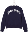 PALM ANGELS LOGO-PRINT COTTON SWEATSHIRT