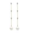 AUTORE MODA 9KT YELLOW GOLD ELLIE SAPPHIRE AND PEARL EARRINGS