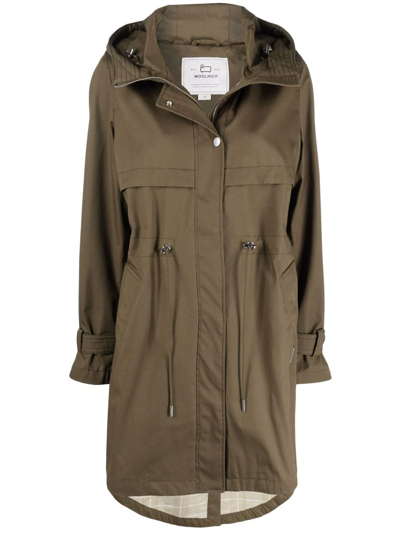 Woolrich Havice Zip-front Parka Coat In Grün