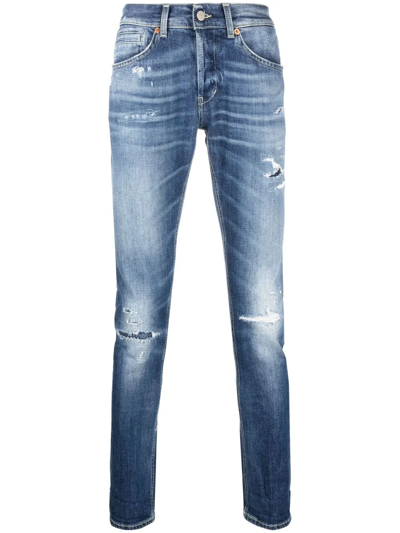 Dondup Distressed-detail Jeans In Blue