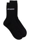 Jacquemus Les Chaussettes Cotton Socks In Black