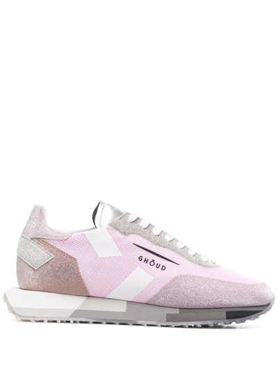 Ghoud Glitter-detail Low-top Sneakers In Pink