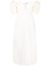 Cult Gaia Muna Off-the-shoulder Gauze Midi Dress In Ivory