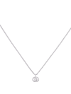GUCCI 18KT WHITE GOLD GG RUNNING NECKLACE