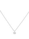 Gucci 18kt White Gold Gg Running Necklace In White