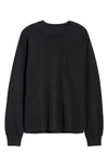Reigning Champ Cotton Thermal Crewneck In Black