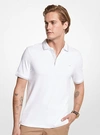 Michael Kors Greenwich Cotton Polo Shirt In White