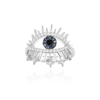 APM MONACO STERLING SILVER EVIL EYE POP RING