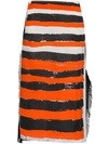 MARNI MARNI LADIES STRIPE-PRINT MIDI SKIRT