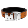Mcm Visetos Cognac Claus Flat M Reversible Belt