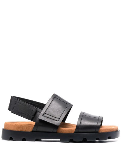 Camper Brutus Leather Sandals In Black