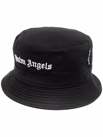 Palm Angels Embroidered Logo Bucket Hat In Multi-colored