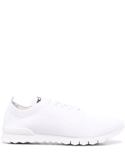 Kiton Knit Low-top Sneakers In White