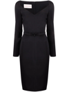 VALENTINO VLOGO FITTED MIDI DRESS