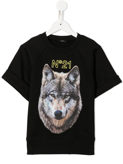N°21 Teen Wolf-print Sweatshirt In Black