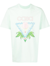 Casablanca Logo-print Organic-cotton T-shirt In Green