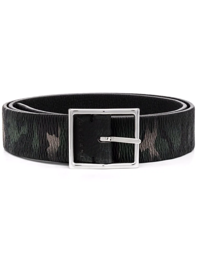 Orciani Camouflage-print Belt In Green