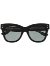Gucci Gg1082s 001 Butterfly Sunglasses In Black