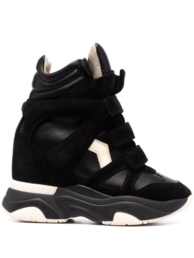 Isabel Marant High-top Sneakers With Contrast Sole And Perforated Detailing In Multi