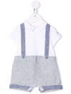 Il Gufo Striped-print Contrast Shorties In White