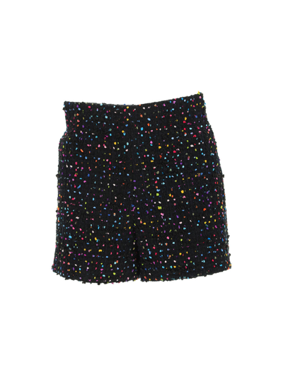 Valentino Women's Speckled Tweed Shorts In Black