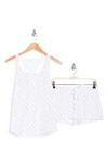 Calvin Klein Jersey Tank & Shorts Pajama 2-piece Set In Qjg Hearts Afir