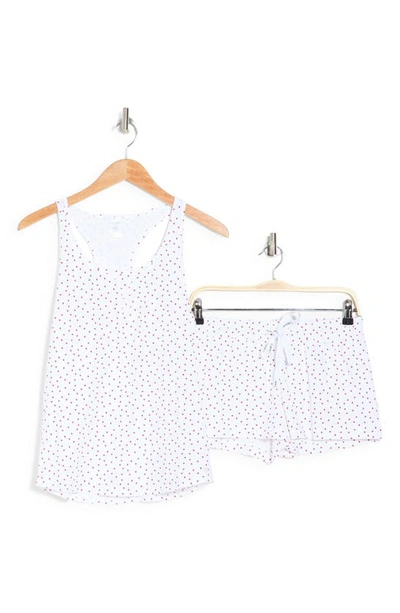 Calvin Klein Jersey Tank & Shorts Pajama 2-piece Set In Qjg Hearts Afir